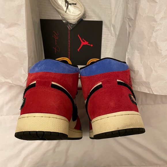 Air Jordan 1 Mid Fearless Blue The Great Mens Size 13 Sneakers Shoes 2019 AJ1 - Picture 8 of 9